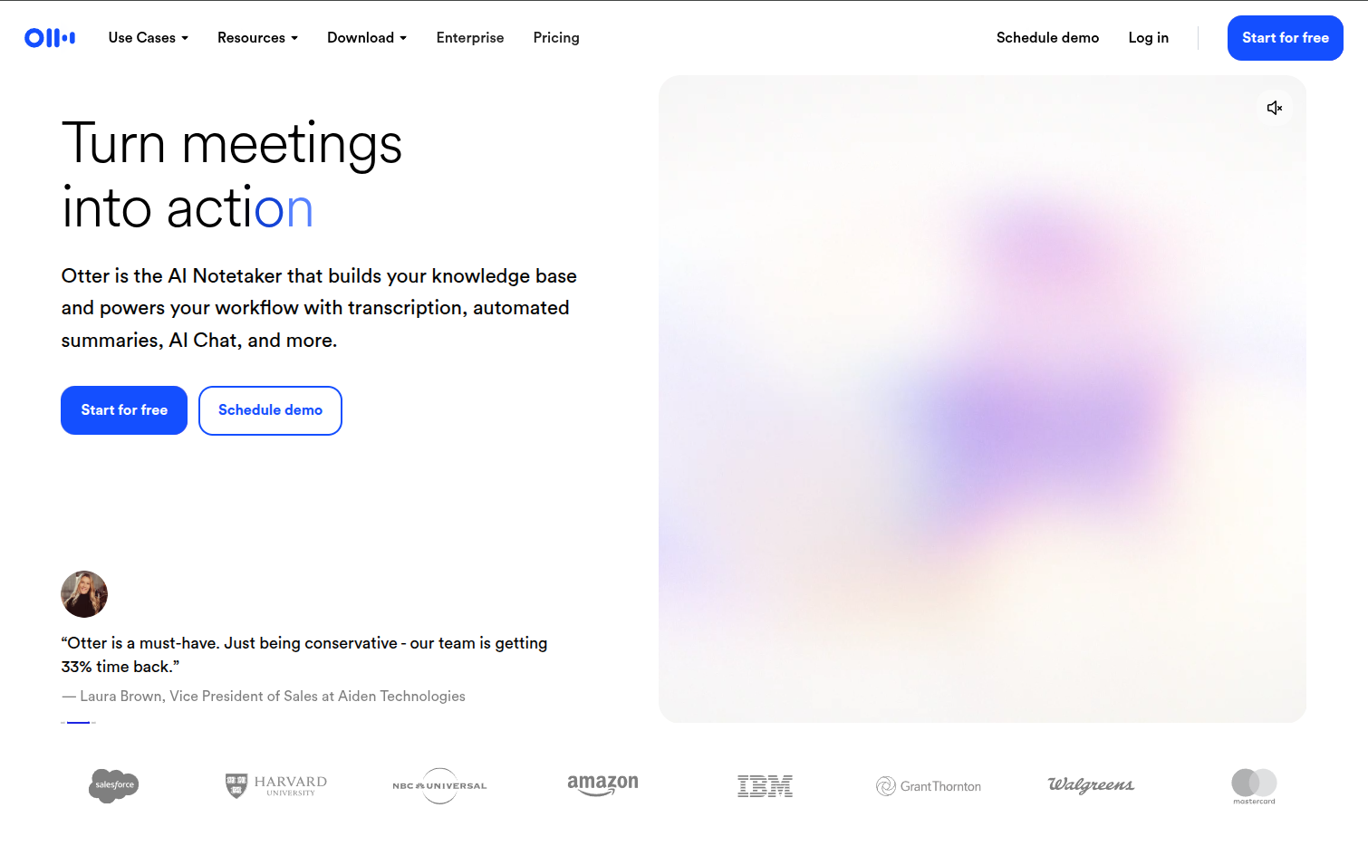 Otter · bot-first, meeting-native