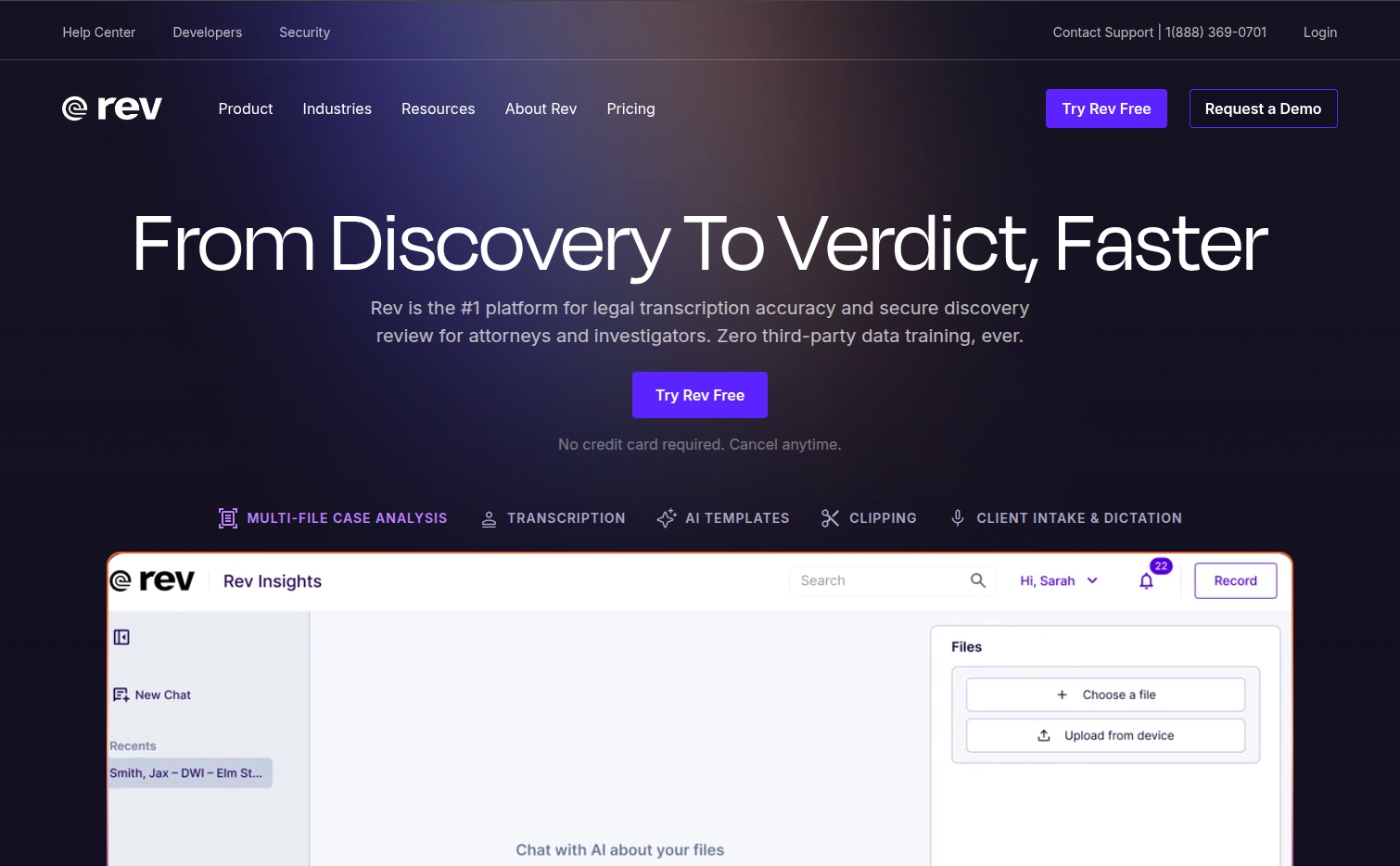 Rev · enterprise, per-seat, human + AI